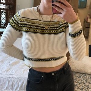 UO Cropped Knitted Sweater